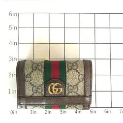 GUCCI Ophidia Compact Wallet Tri-fold for Women GG Supreme Canvas Beige Brown 644334 534563