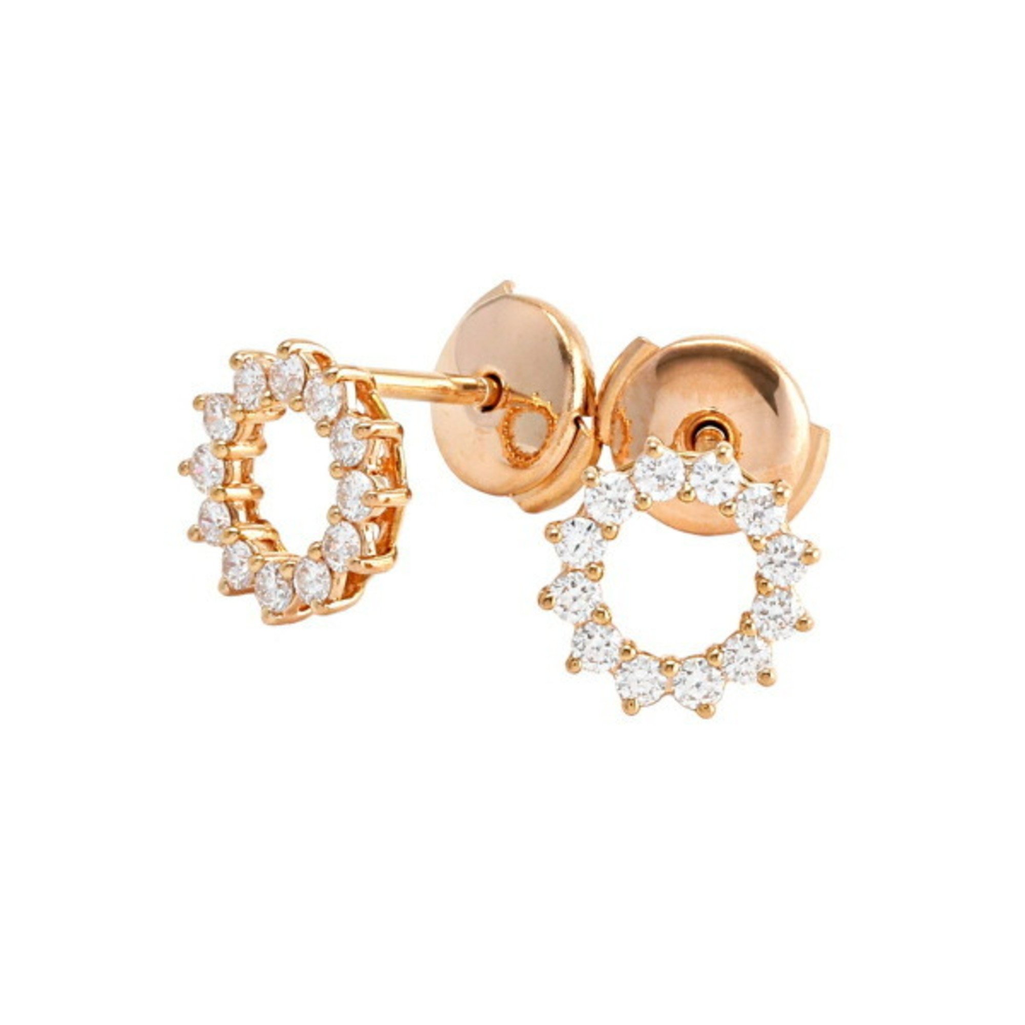 Tiffany Circle 18k Rose Gold Earrings