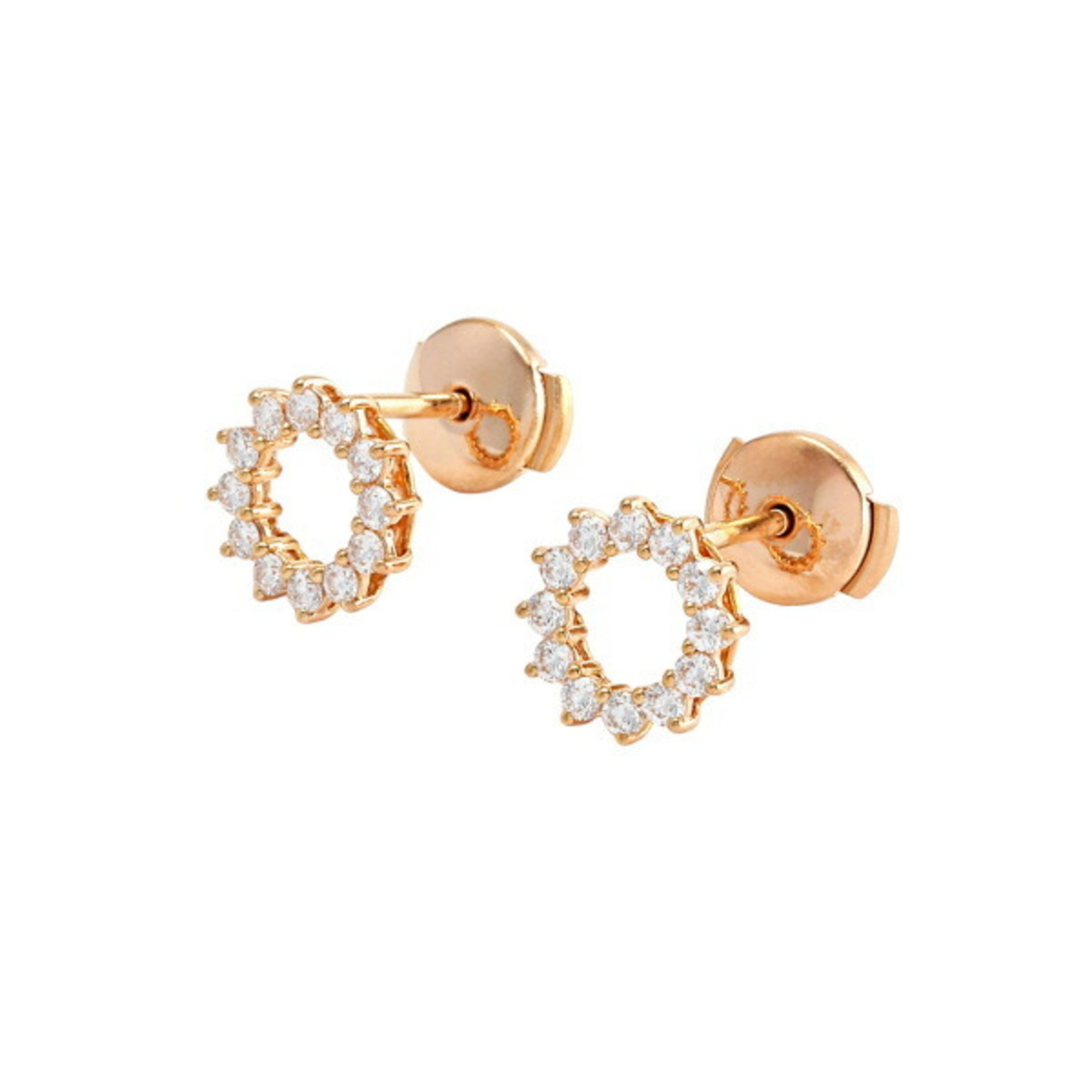 Tiffany Circle 18k Rose Gold Earrings