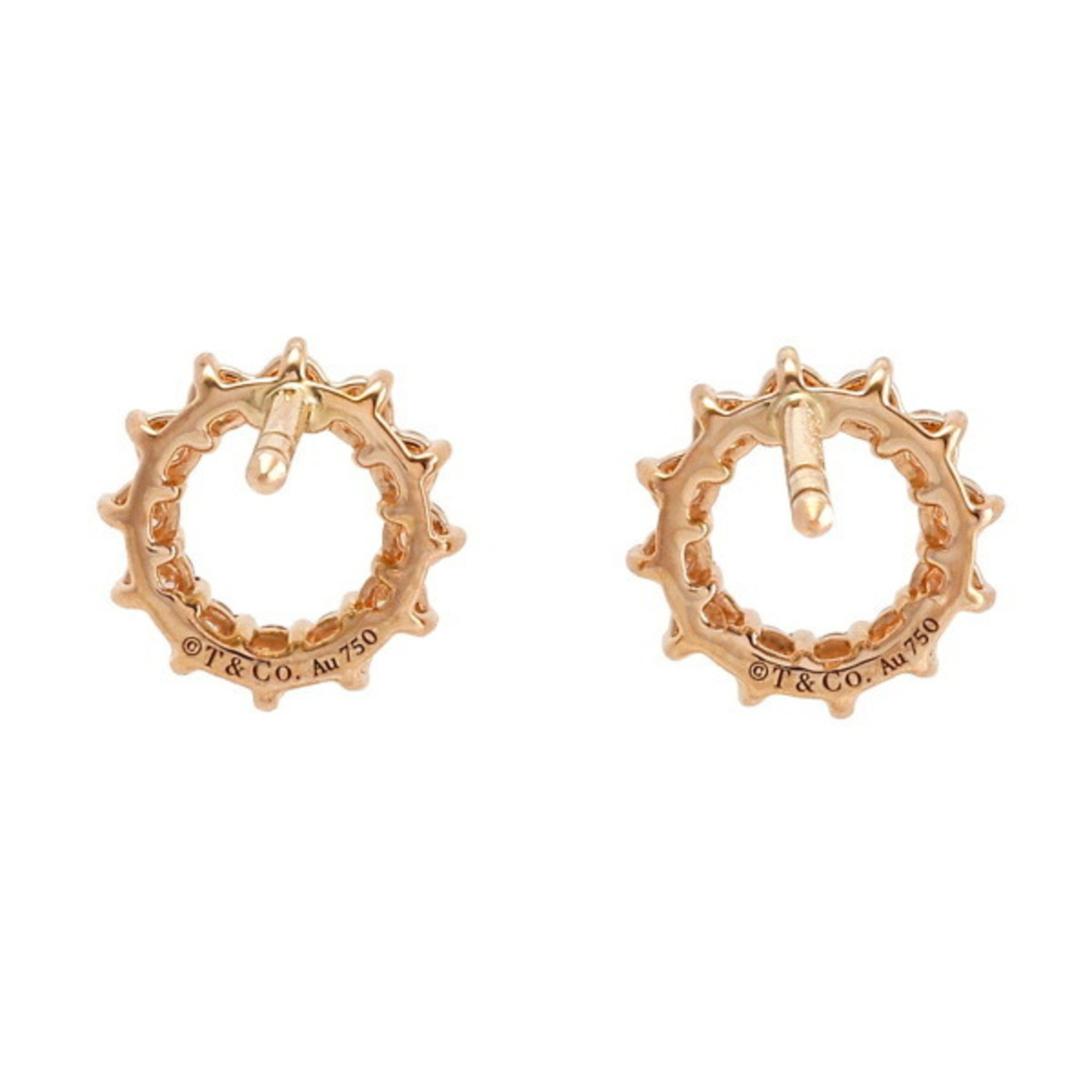 Tiffany Circle 18k Rose Gold Earrings