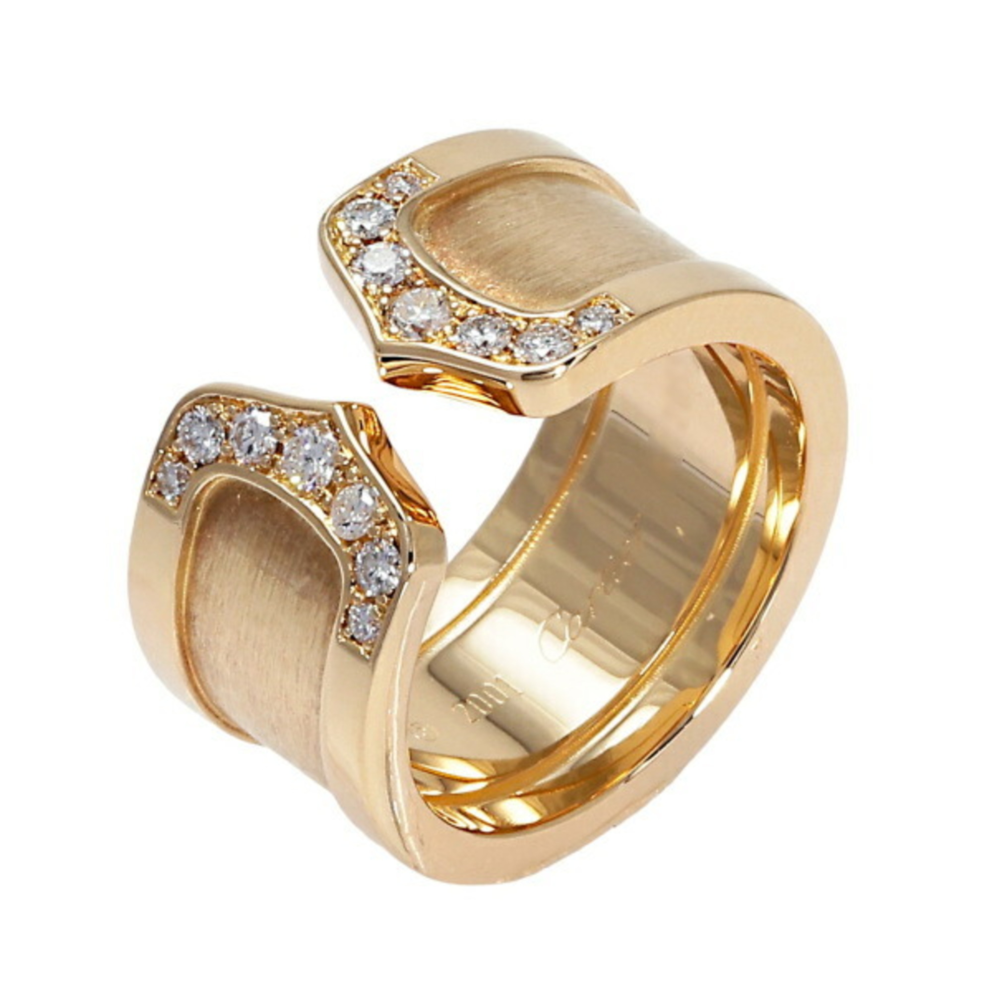 Cartier 2C C de K18YG Yellow Gold Ring