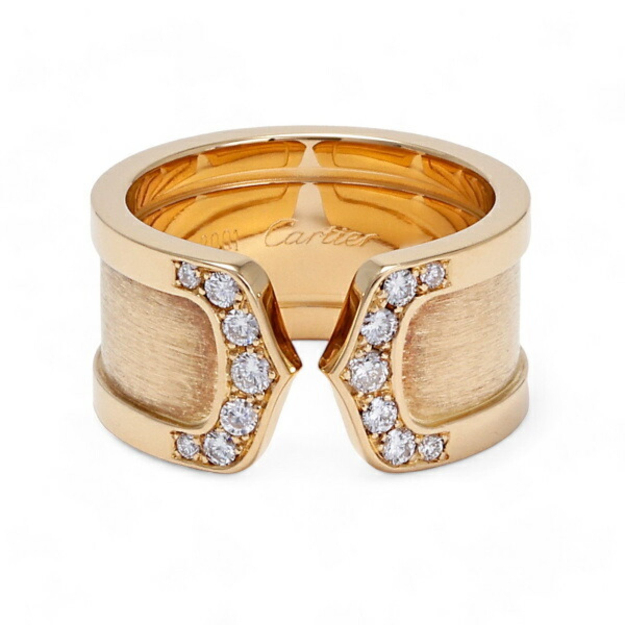 Cartier 2C C de K18YG Yellow Gold Ring