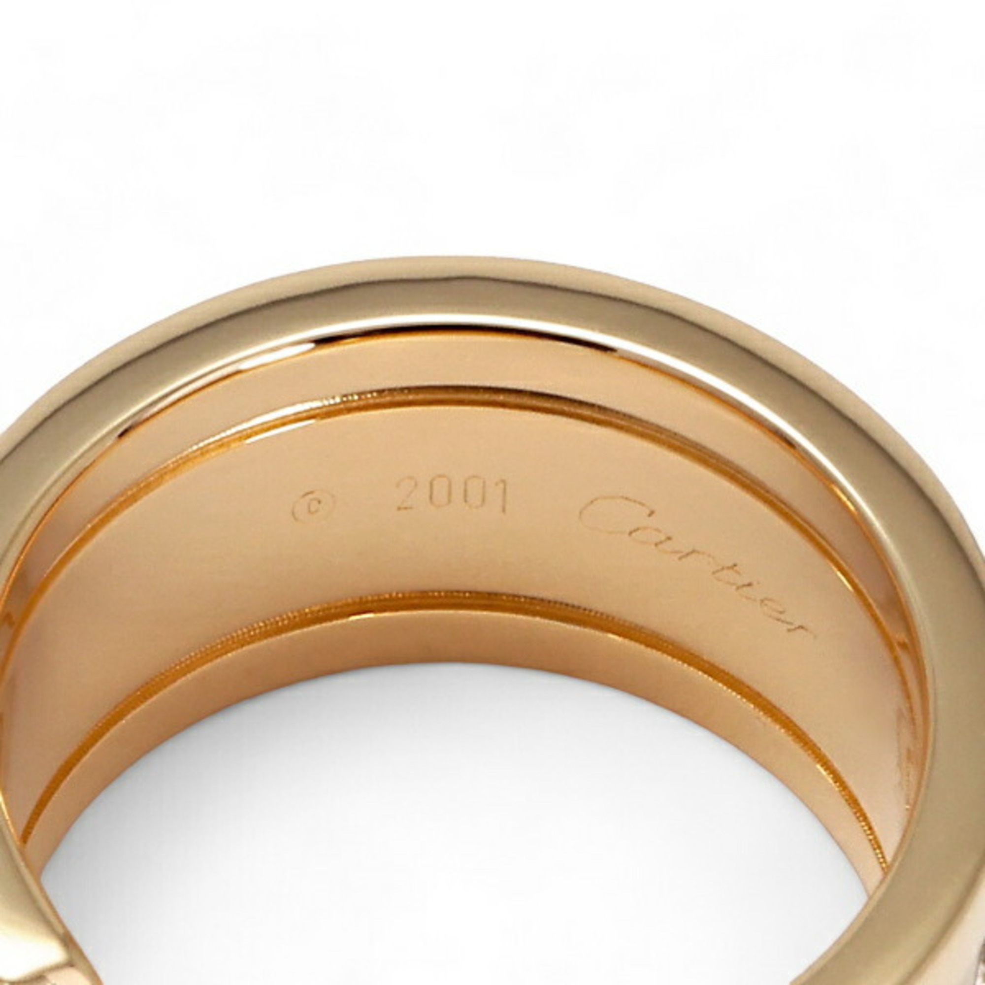 Cartier 2C C de K18YG Yellow Gold Ring