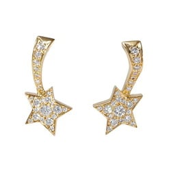 Chanel Comet Shooting Star K18YG Yellow Gold Earrings