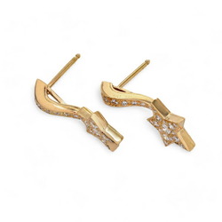 Chanel Comet Shooting Star K18YG Yellow Gold Earrings