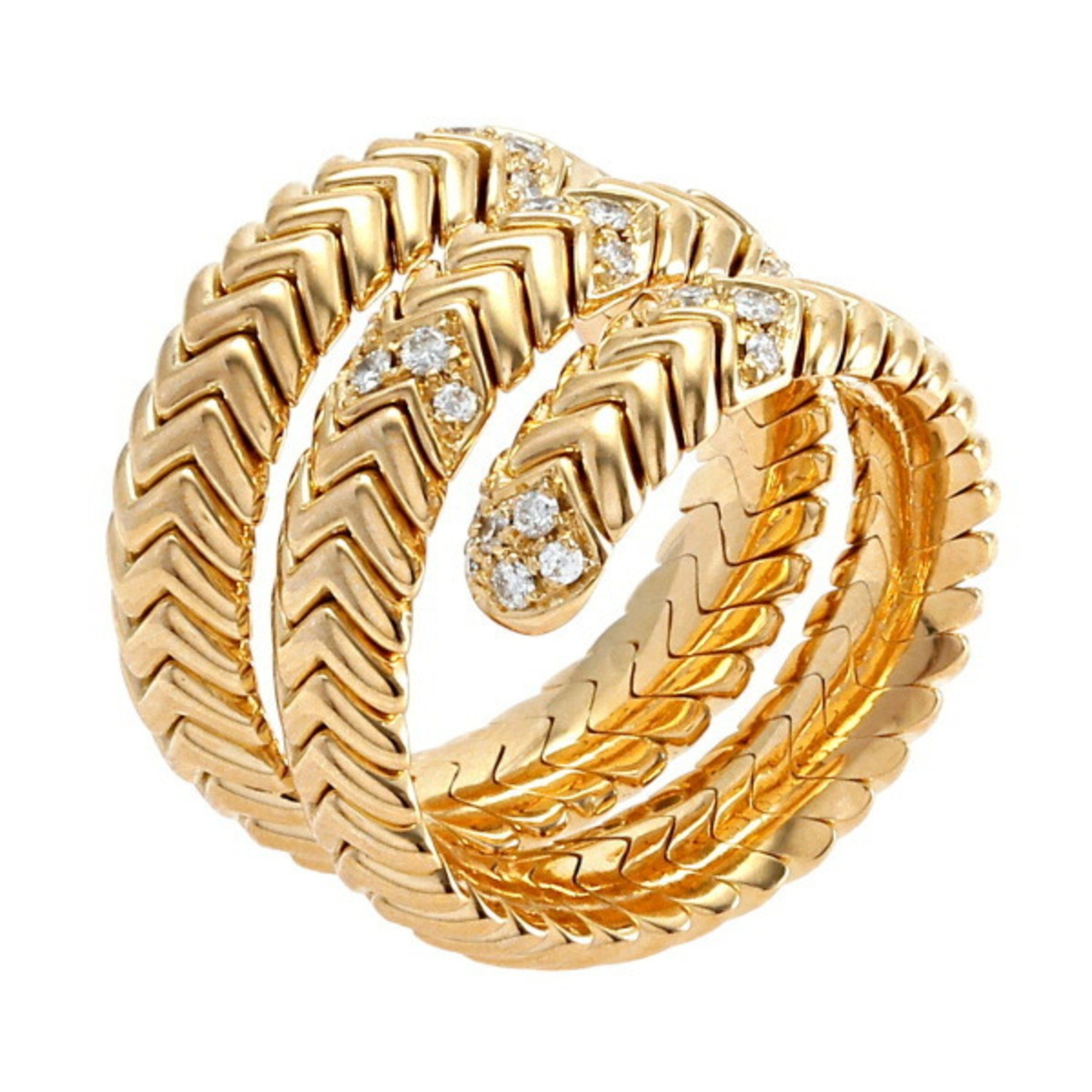 Bvlgari Bulgari Tubogas 18K Yellow Gold Ring