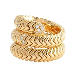 Bvlgari Bulgari Tubogas 18K Yellow Gold Ring