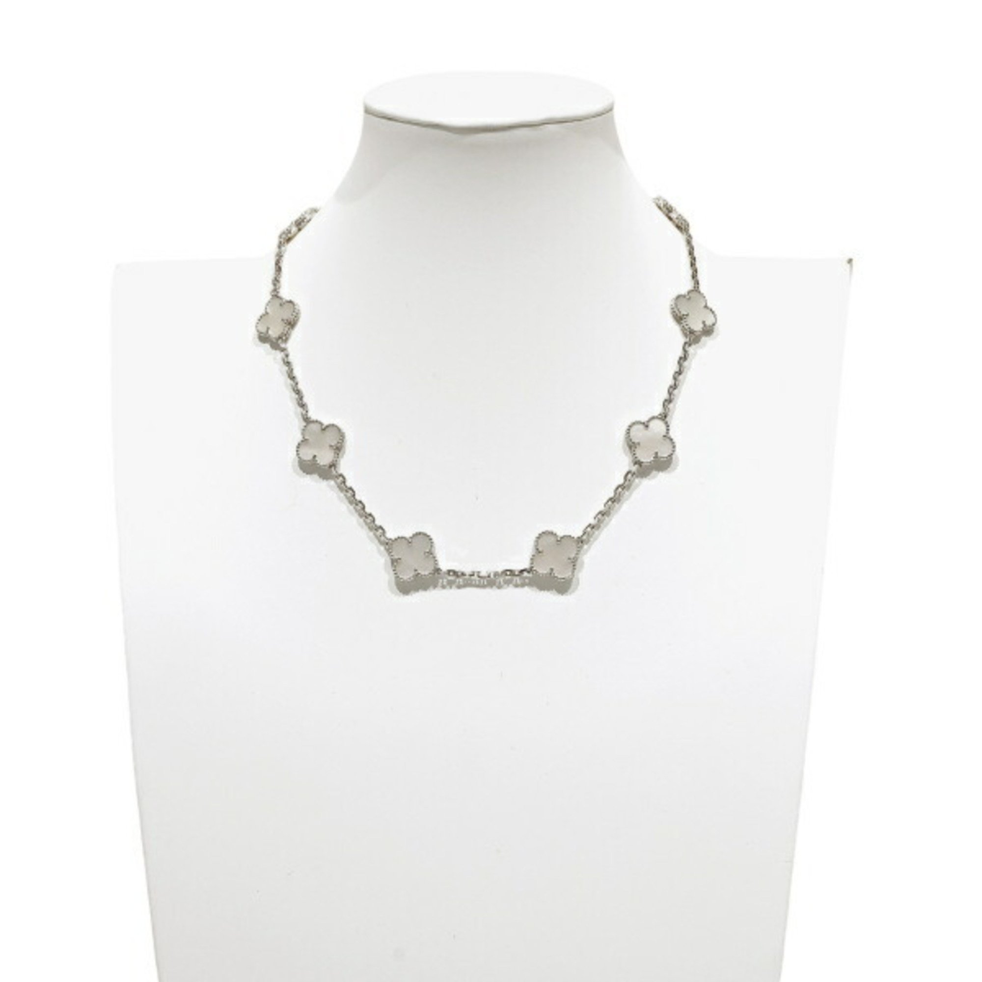 Van Cleef & Arpels Alhambra 10 motifs K18WG white gold necklace