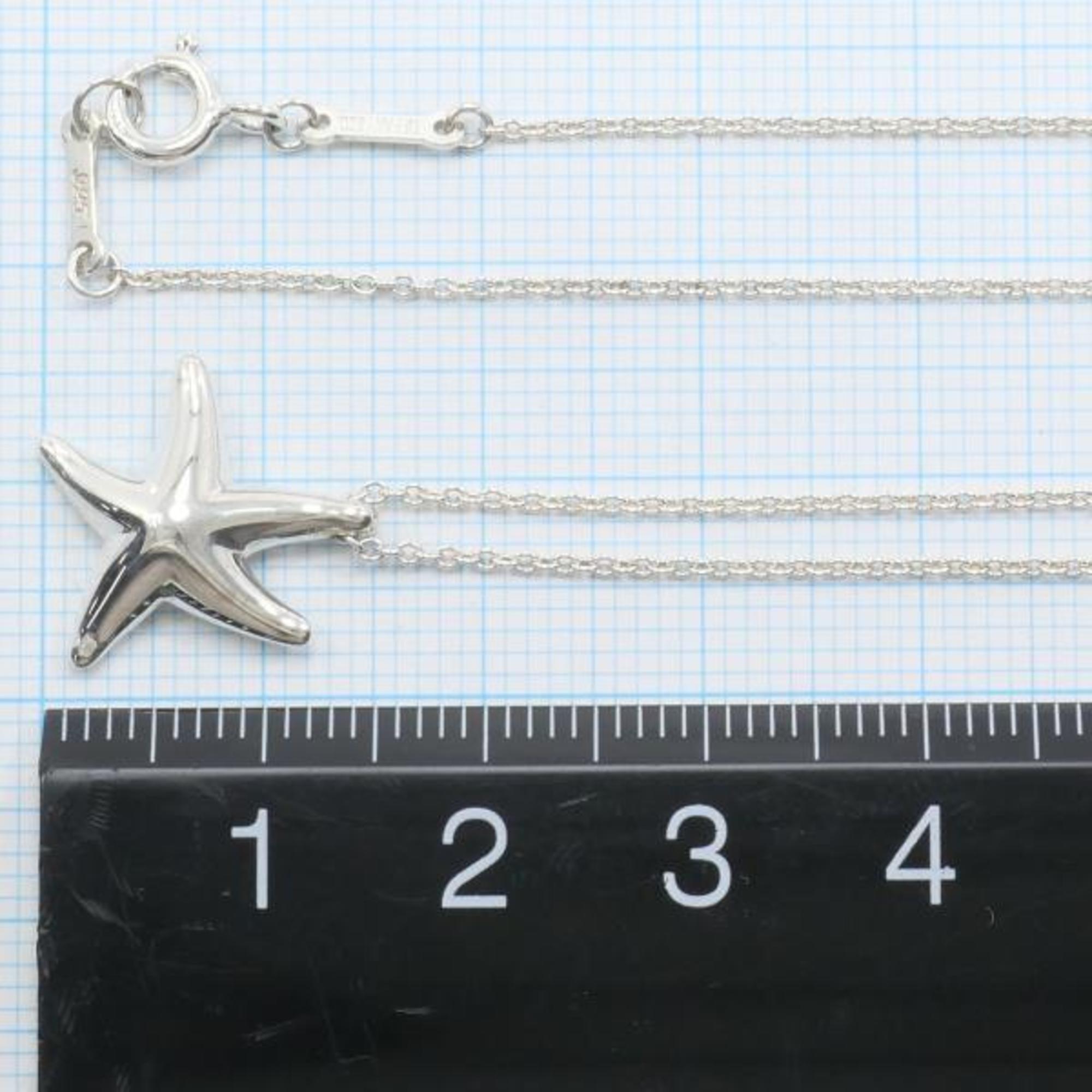 Tiffany Starfish Silver Necklace Total weight approx. 2.9g 41cm