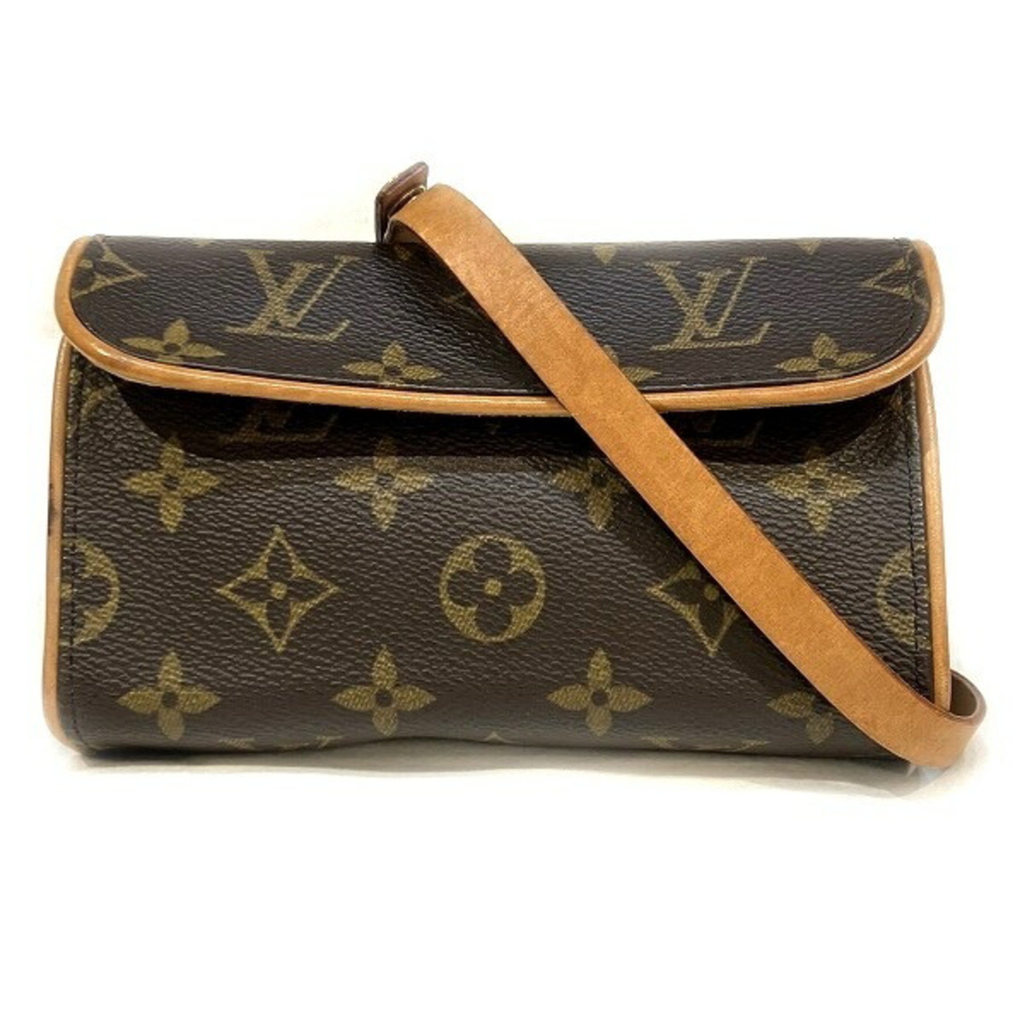 Louis Vuitton Monogram Pochette Florentine M51855 Bag Clutch Waist Pouch Women's