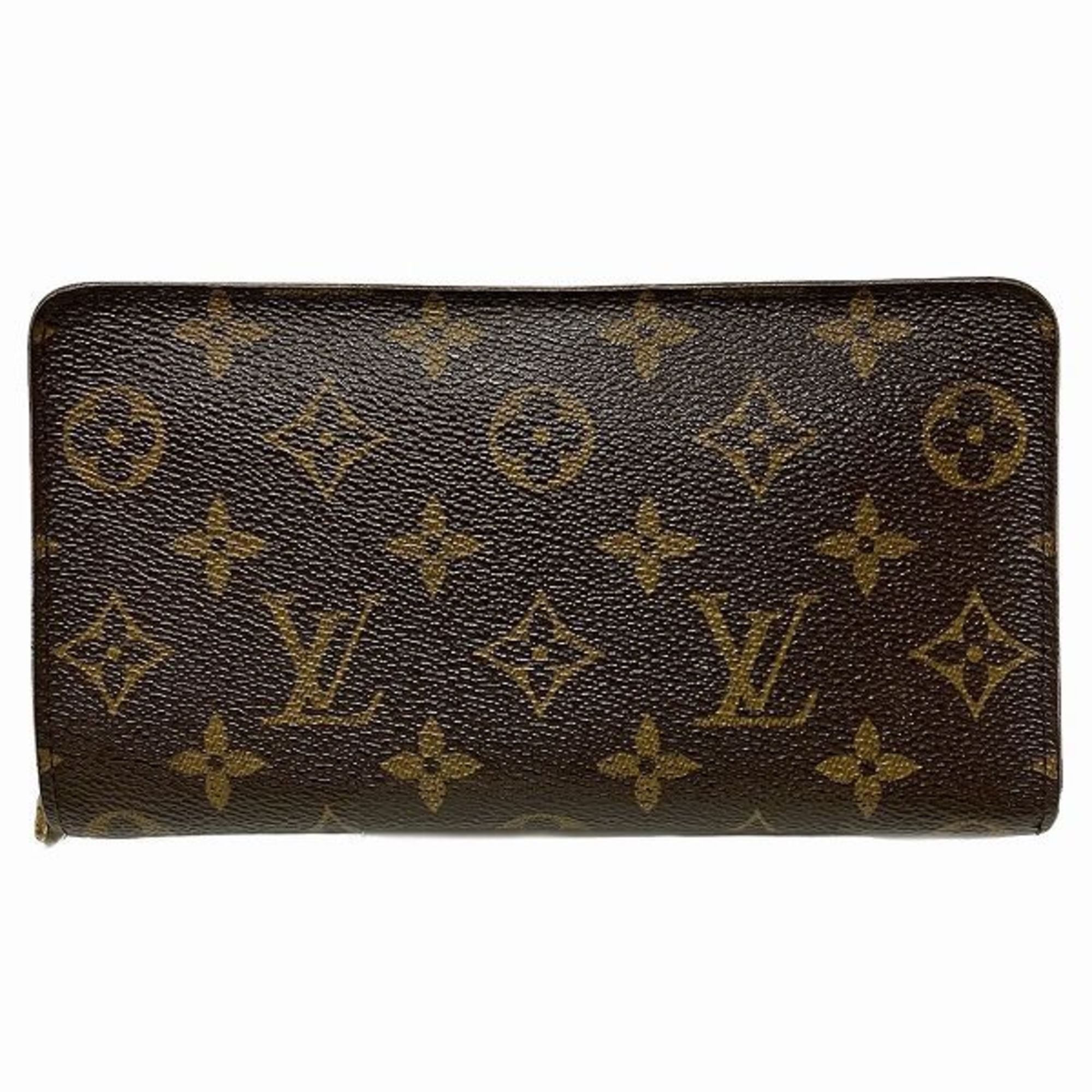 Louis Vuitton Monogram Porto Mone Zip M61727 Wallet Long Men's Women's