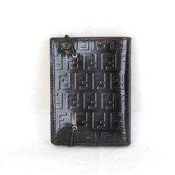 FENDI Fendi Bi-fold Wallet Enamel Black Women's