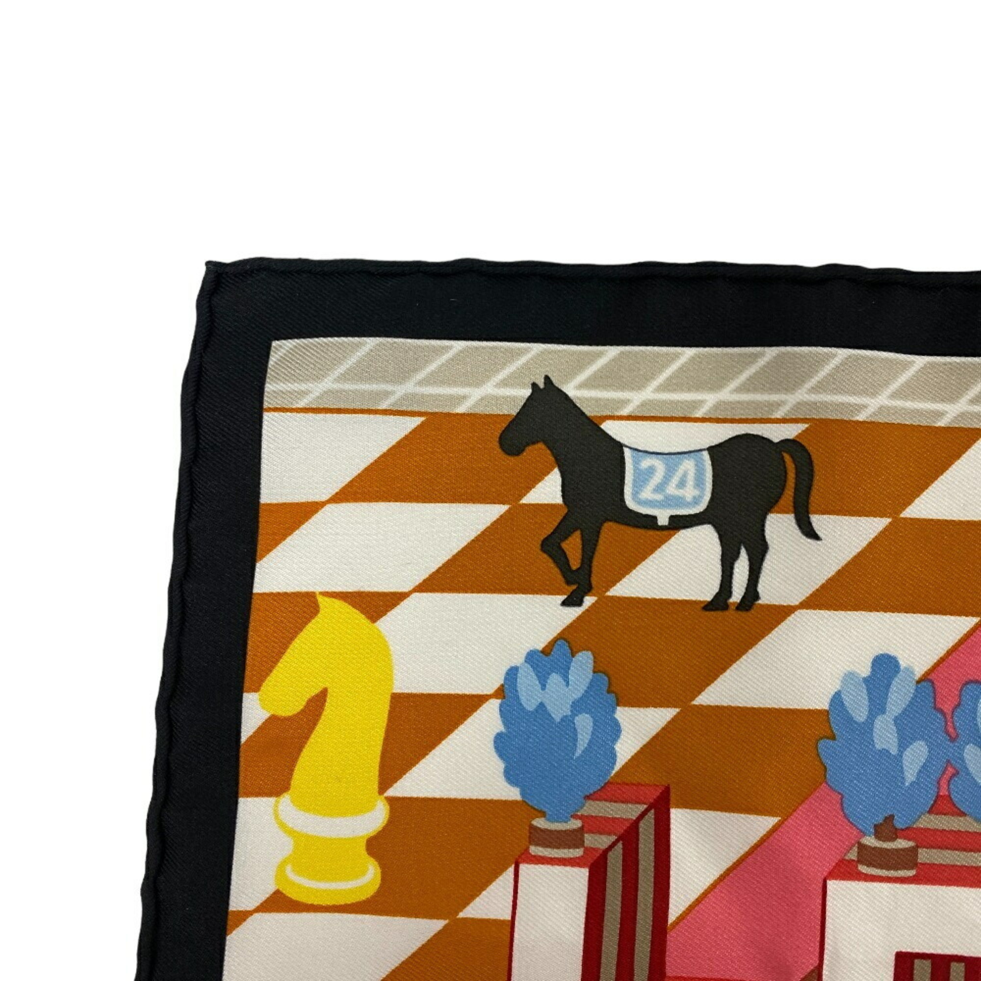 HERMES Horse Club Detail Carré 45 Gavroche Scarf Multicolor Unisex