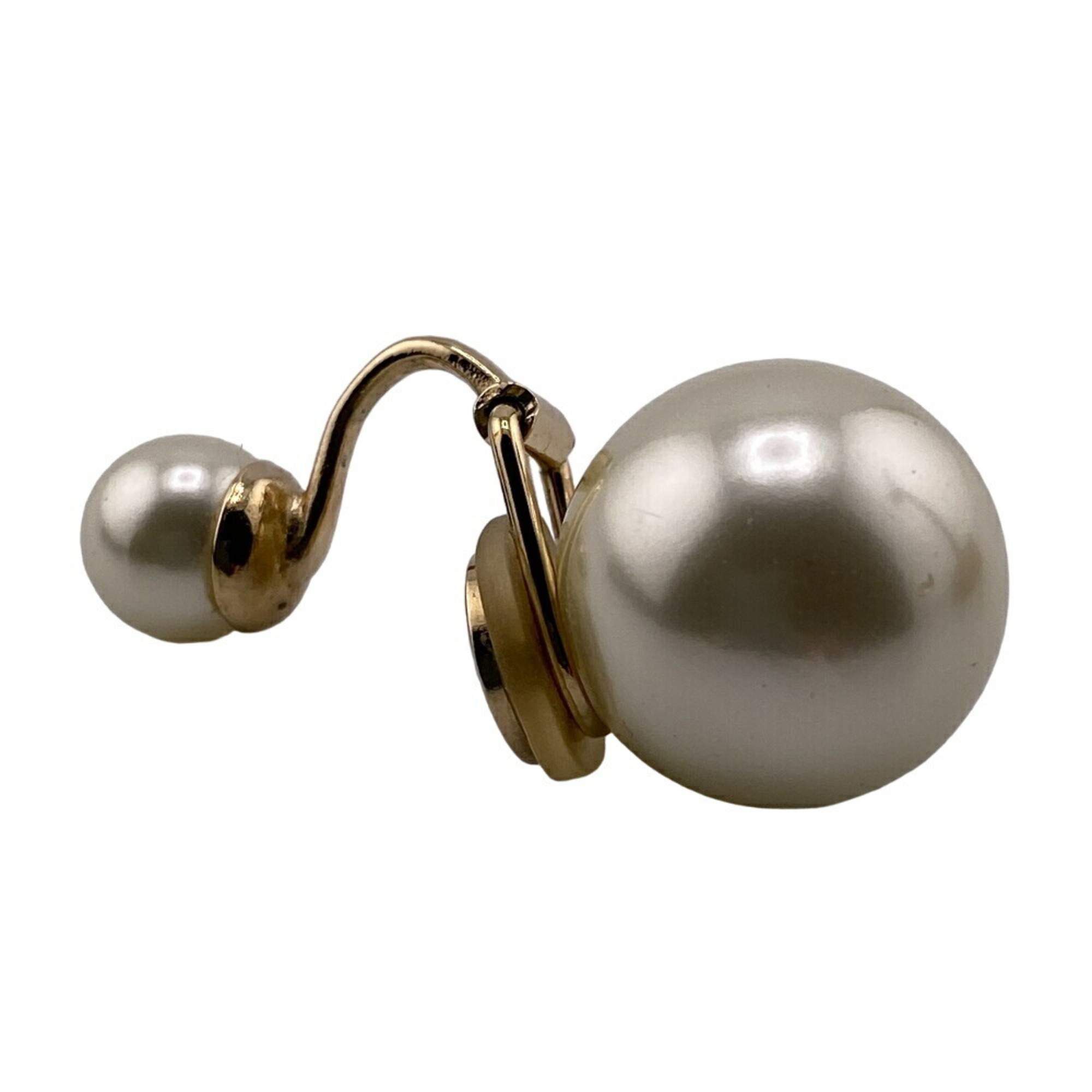 Christian Dior Tribales Faux Pearl Earrings White Women's