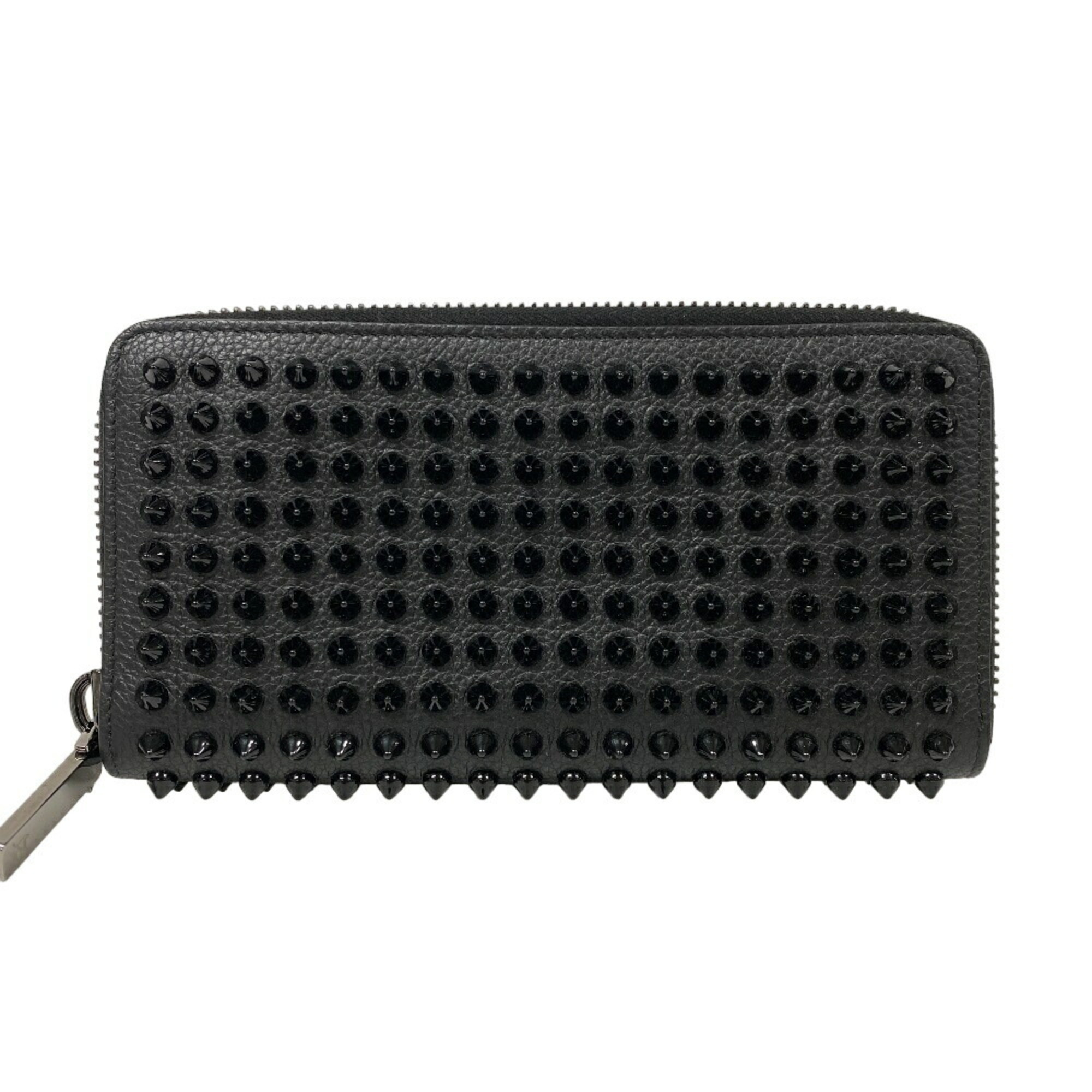 Christian Louboutin Round Studs Long Wallet Black Men's