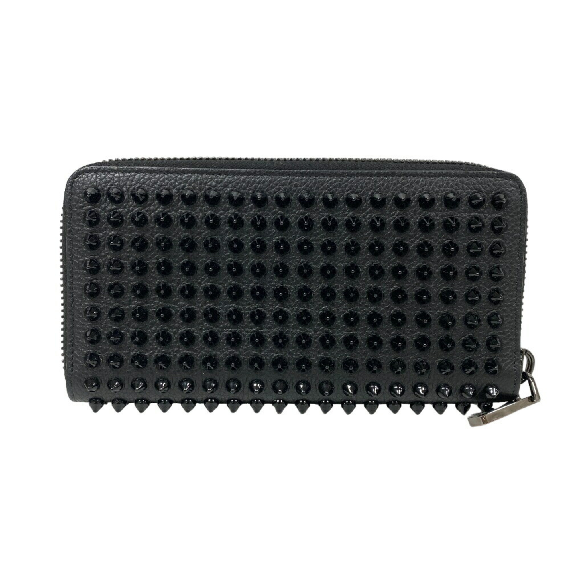 Christian Louboutin Round Studs Long Wallet Black Men's