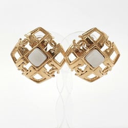 CHANEL Coco Mark Earrings Metal Gold Women's