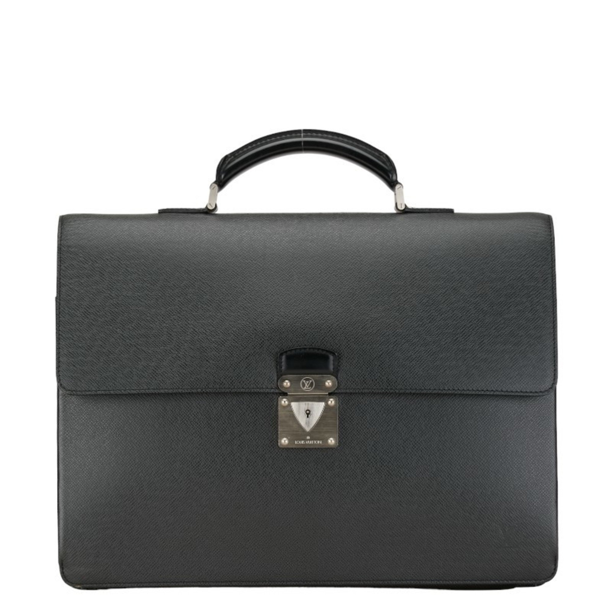 Louis Vuitton Taiga Serviette Moscova Bag M30032 Ardoise Black Leather Men's LOUIS VUITTON