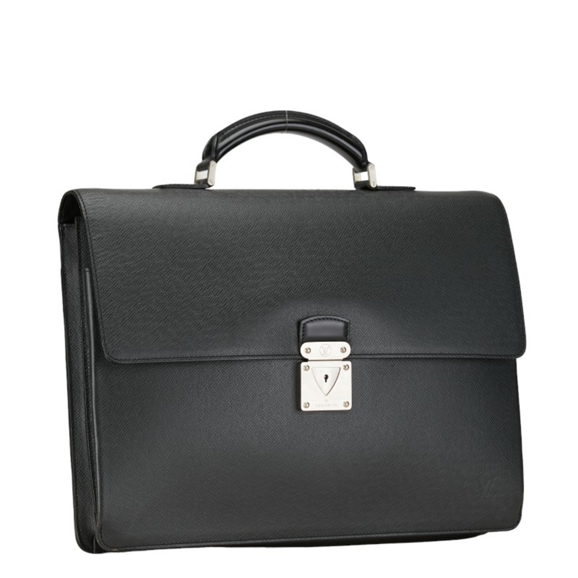 Louis Vuitton Taiga Serviette Moscova Bag M30032 Ardoise Black Leather Men's LOUIS VUITTON