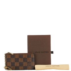 Louis Vuitton Damier Pochette Cle Coin Case Key Purse N62658 Brown PVC Leather Women's LOUIS VUITTON