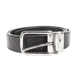 COACH Reversible Signature Embossed Leather Belt Black Men's