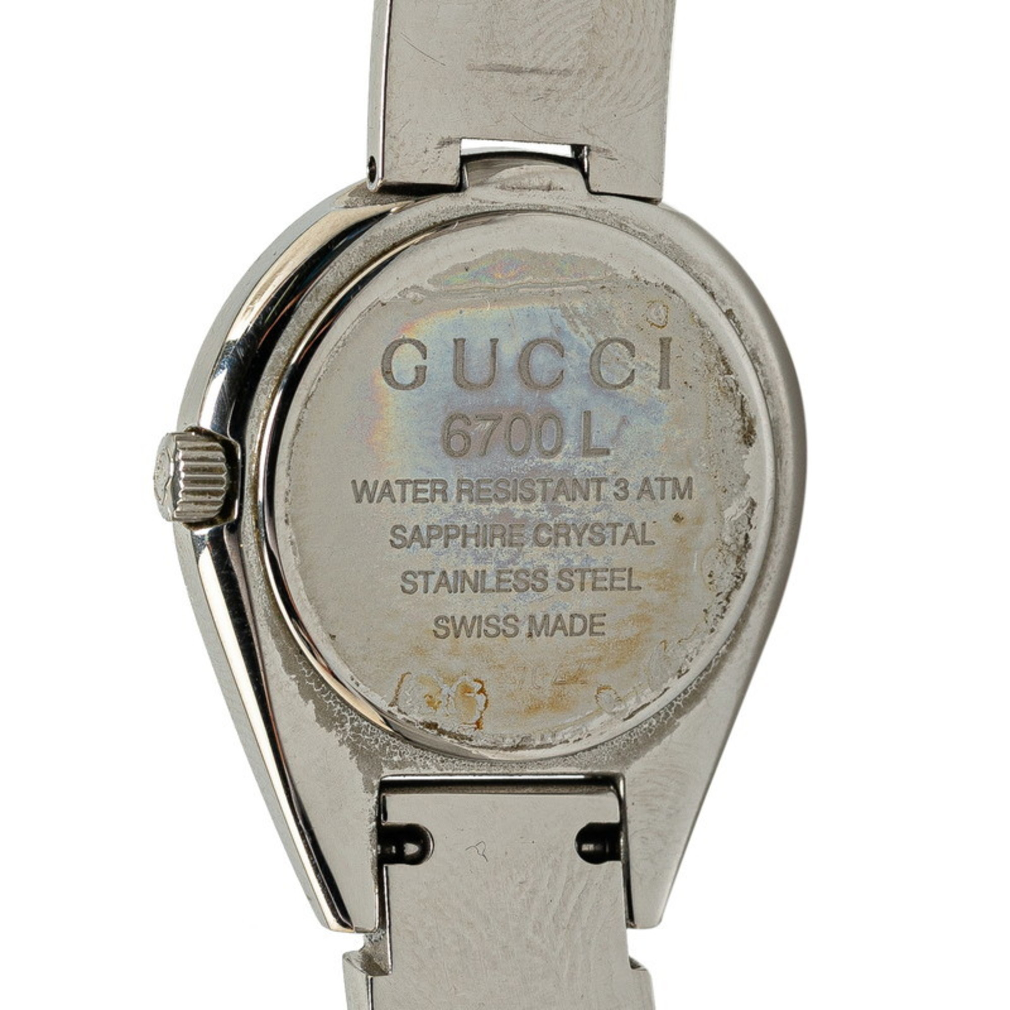 Gucci Watch, Breath 6700L, Quartz, Black Dial, Stainless Steel, Women's, GUCCI