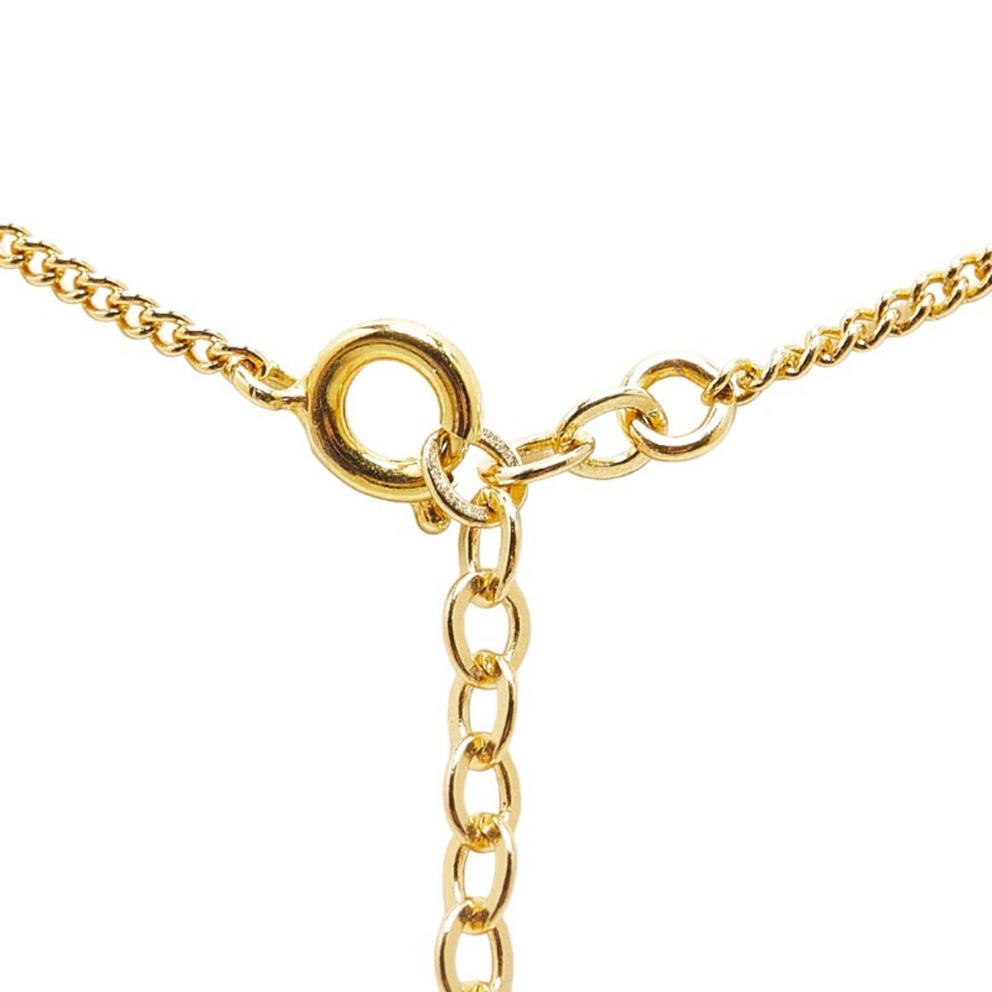 Christian Dior Dior CD Necklace Gold Plated Women's