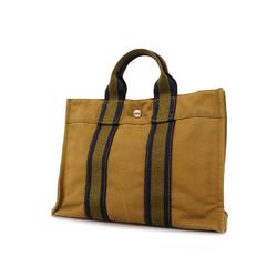 Hermes Tote Bag Foult PM Canvas Green Women's