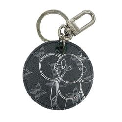 Louis Vuitton Keychain Monogram Eclipse Porte Cle Vivienne MP1993 Noir Men's