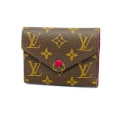 Louis Vuitton Tri-fold Wallet Monogram Portefeuille Victorine M41938 Fuchsia Women's