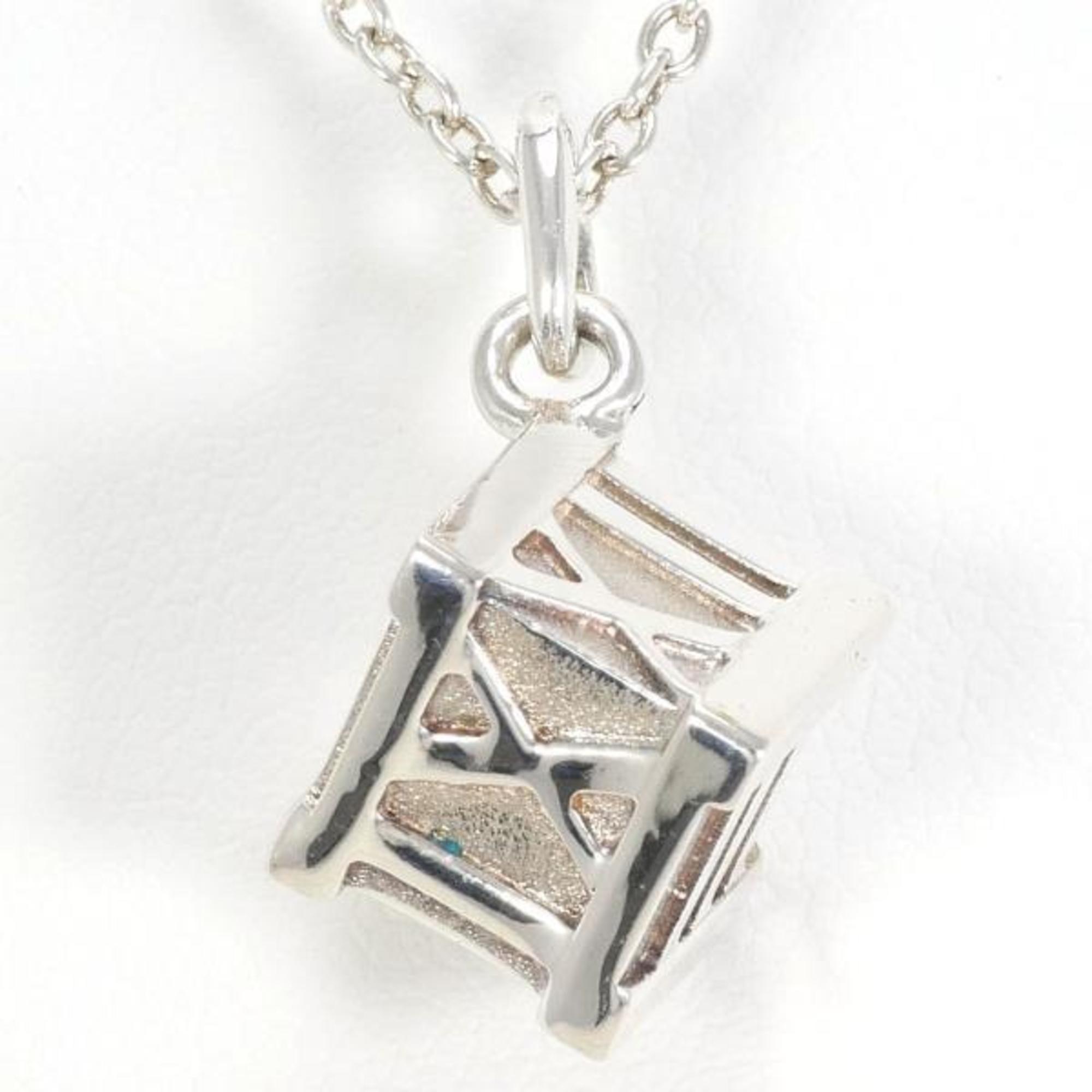 Tiffany Atlas Cube Silver Necklace Box Total weight approx. 5.4g 41cm