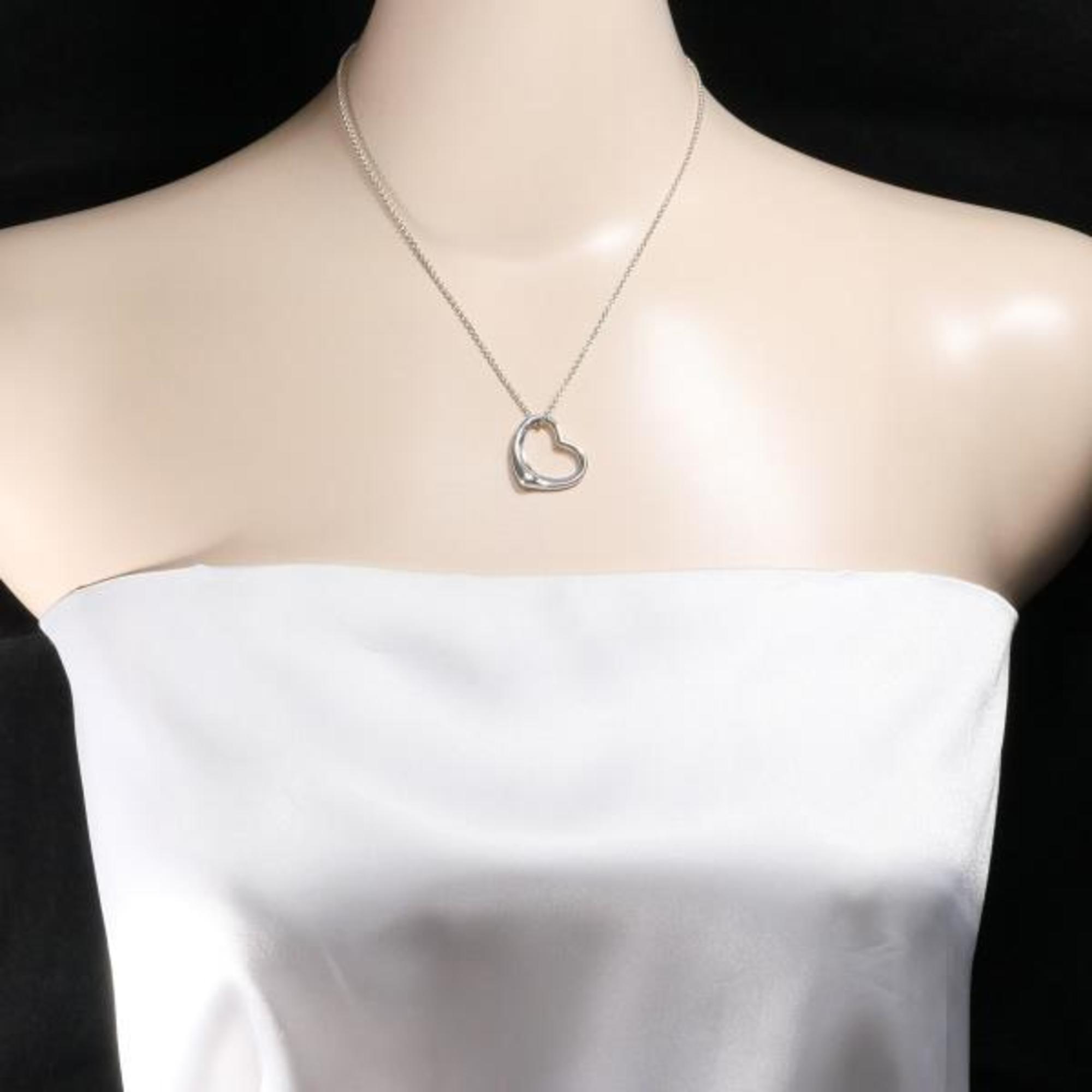 Tiffany Heart Silver Necklace Total weight approx. 5.6g 41cm