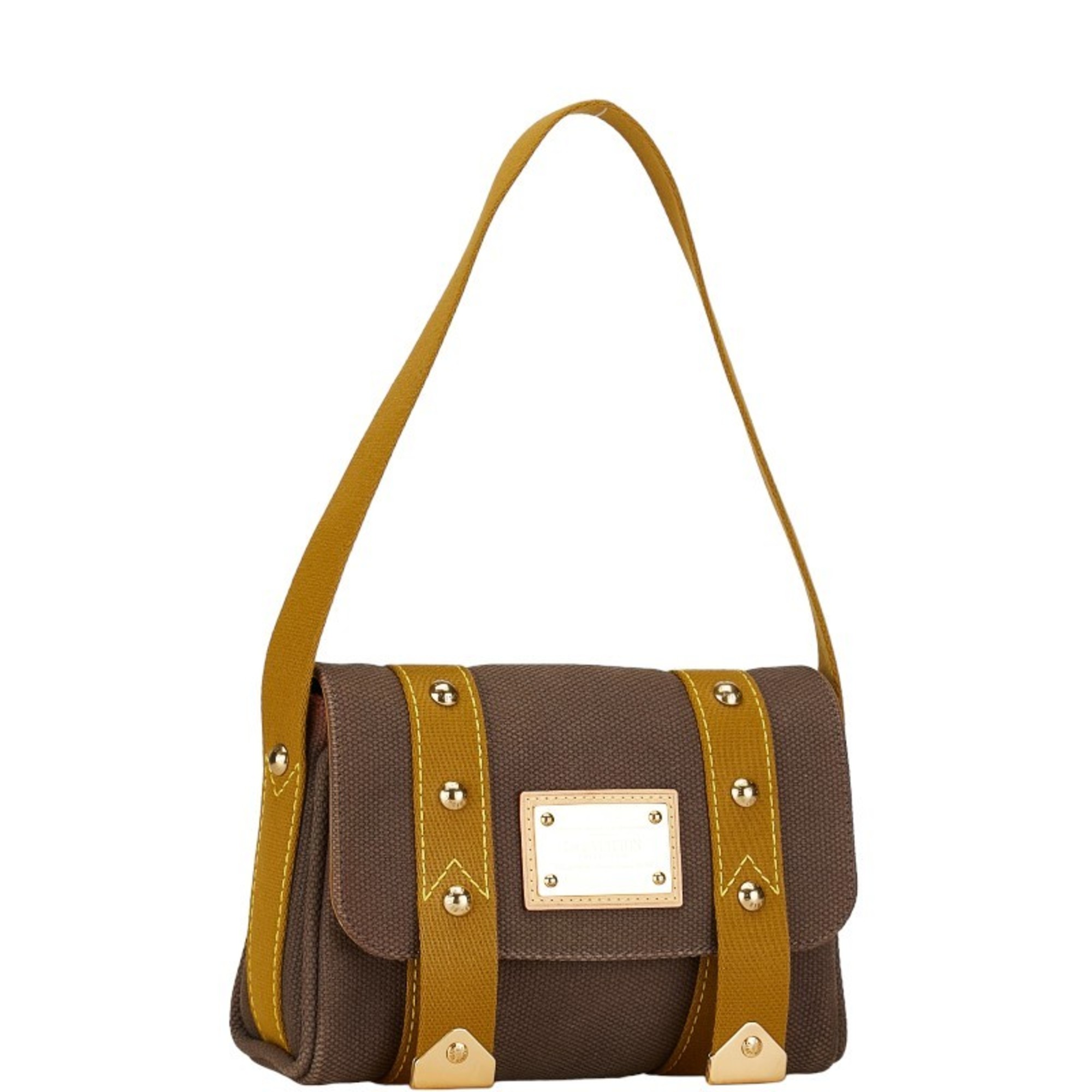 Louis Vuitton Antigua Sac Lava Shoulder Bag M40072 Brown Khaki Canvas Women's LOUIS VUITTON