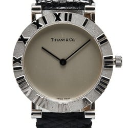 Tiffany Atlas Watch M0640 Quartz Silver Dial SV925 Leather Men's TIFFANY&Co.