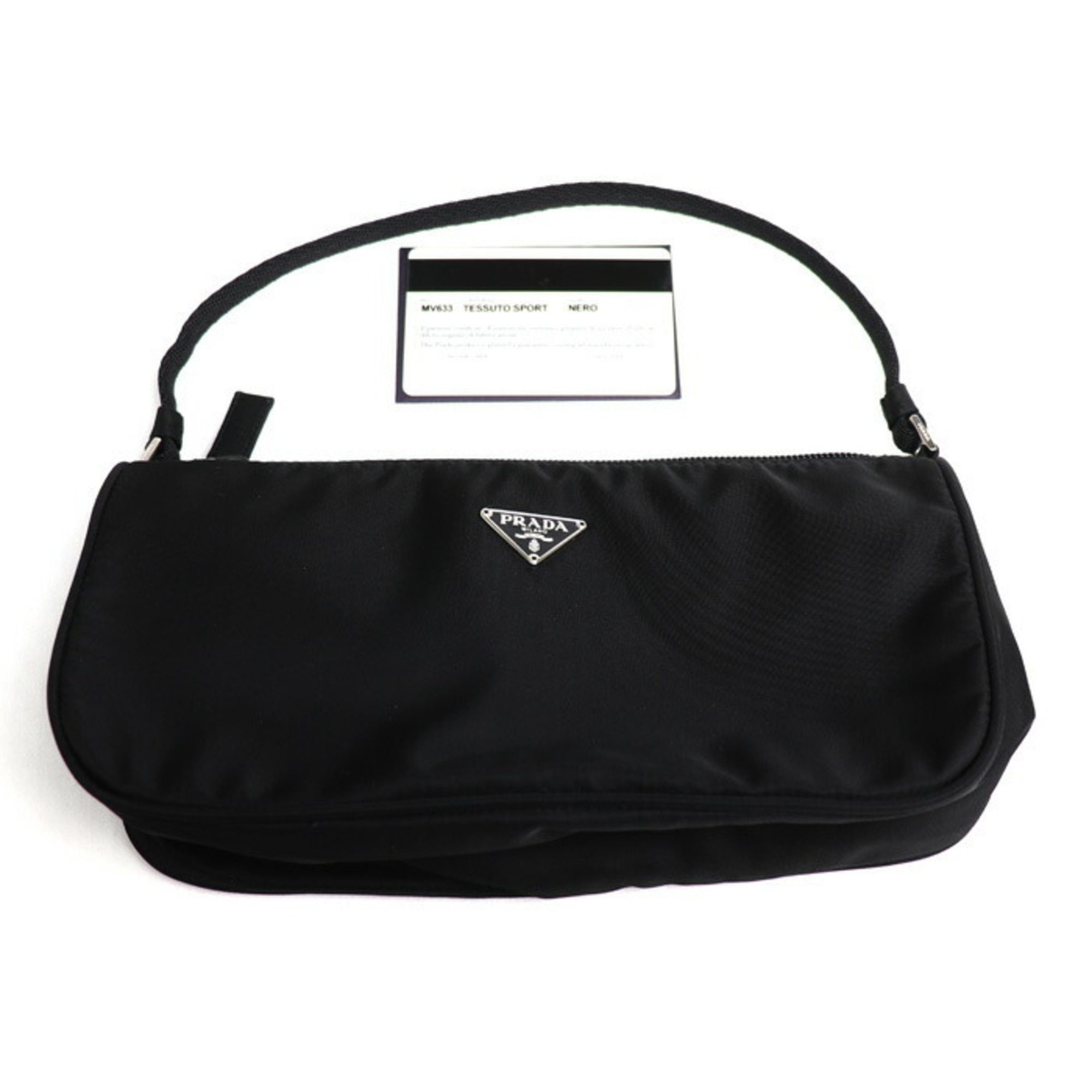 PRADA TESSUTO SPORT Pouch Black MV633 Women's