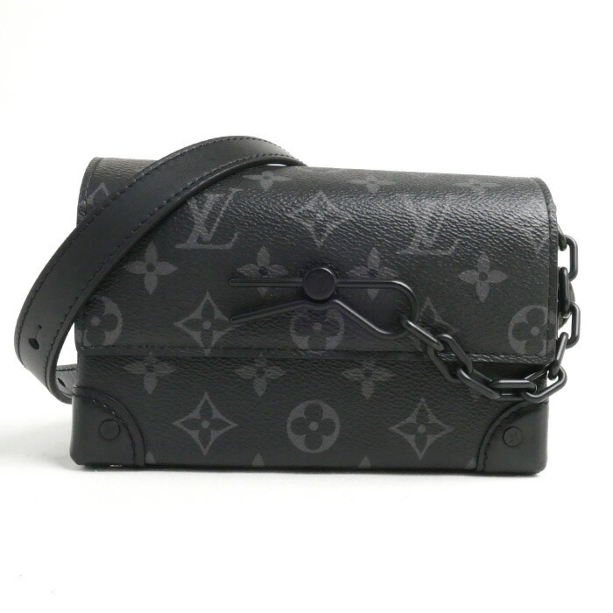 LOUIS VUITTON Louis Vuitton Steamer Wearable Wallet Shoulder Bag Eclipse Black Grey M81783 IC Chip Men's