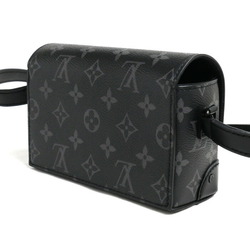 LOUIS VUITTON Louis Vuitton Steamer Wearable Wallet Shoulder Bag Eclipse Black Grey M81783 IC Chip Men's