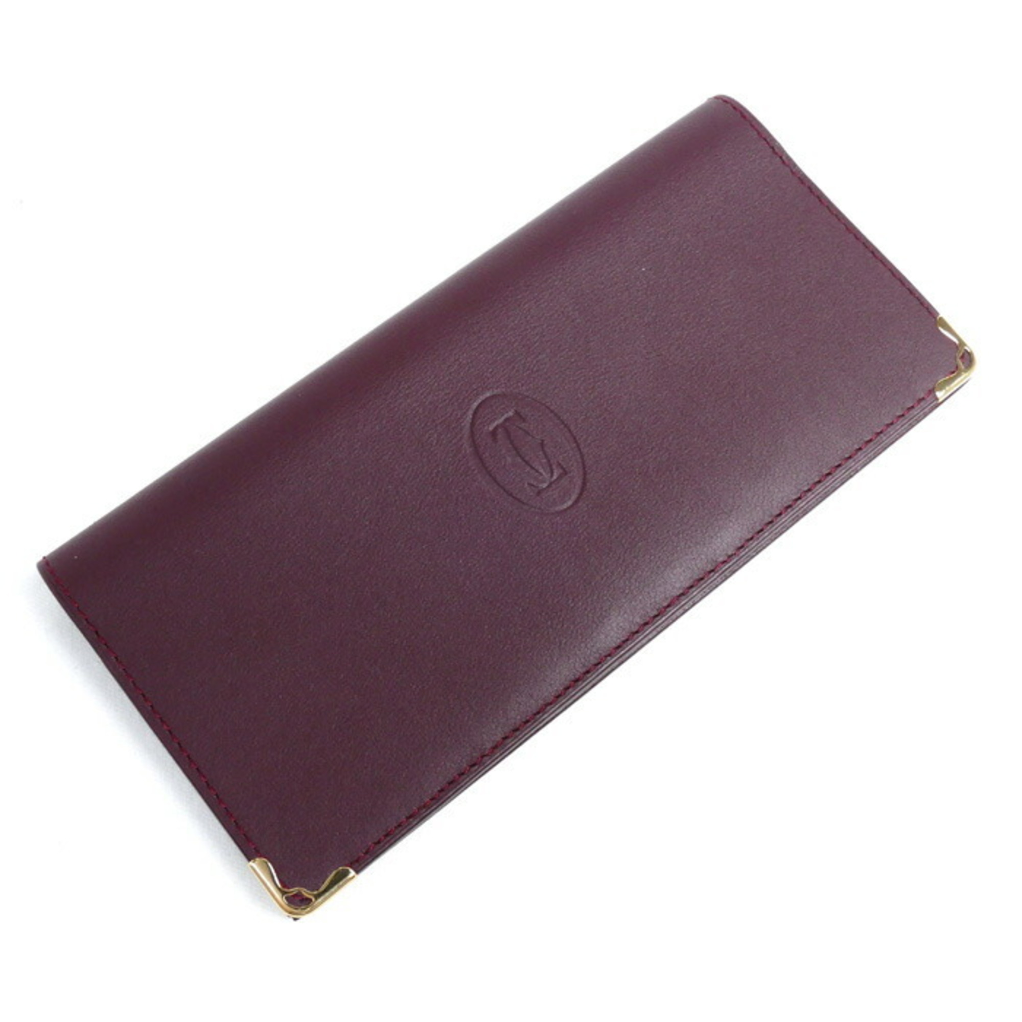 CARTIER Must de Cartier Long Wallet Bordeaux L3001360 Men's