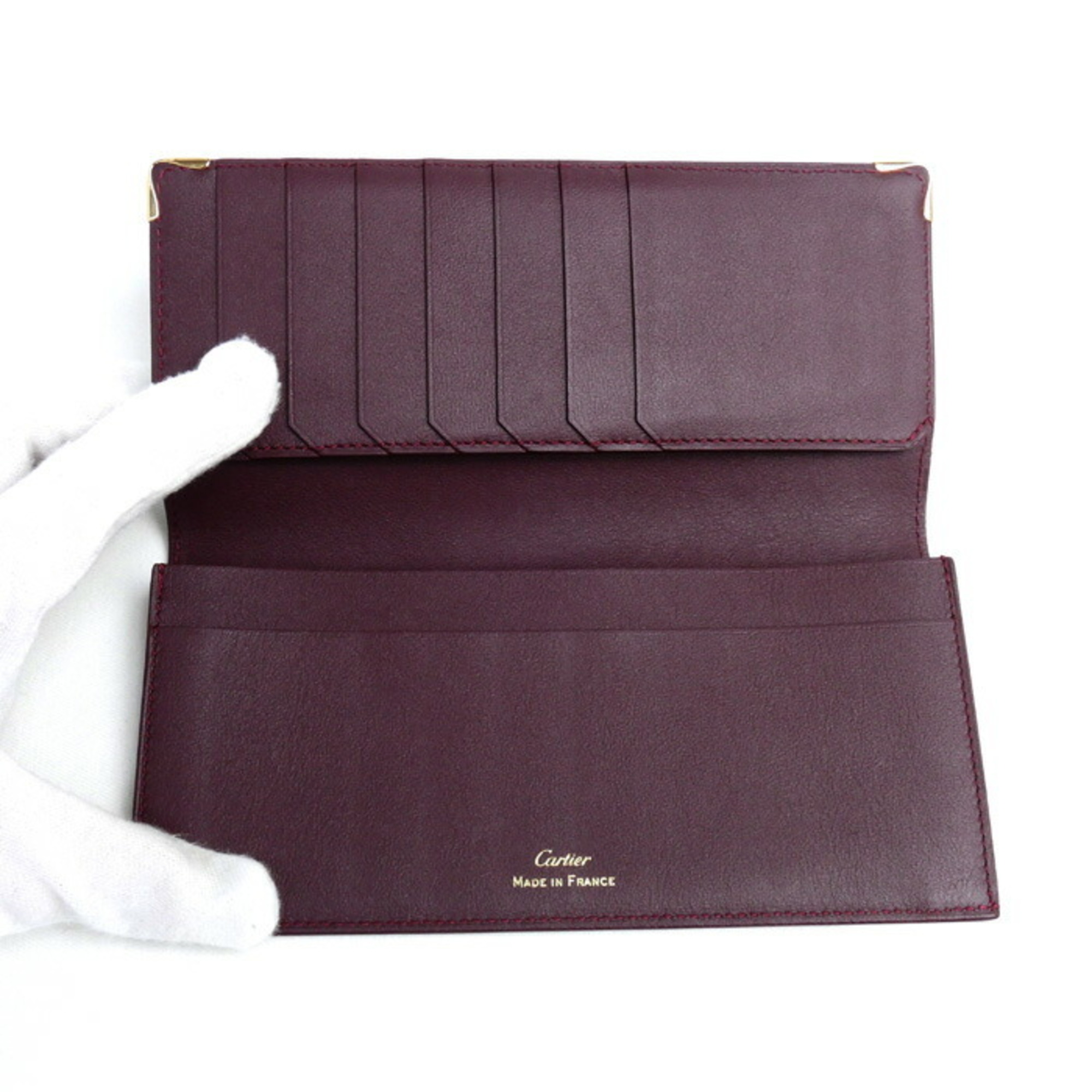 CARTIER Must de Cartier Long Wallet Bordeaux L3001360 Men's