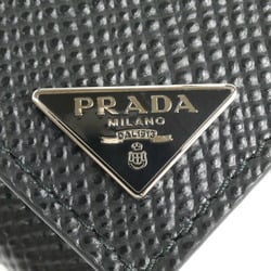 PRADA Saffiano Triangle Coin Case Black 2MM935 2E3E F0002 Women's