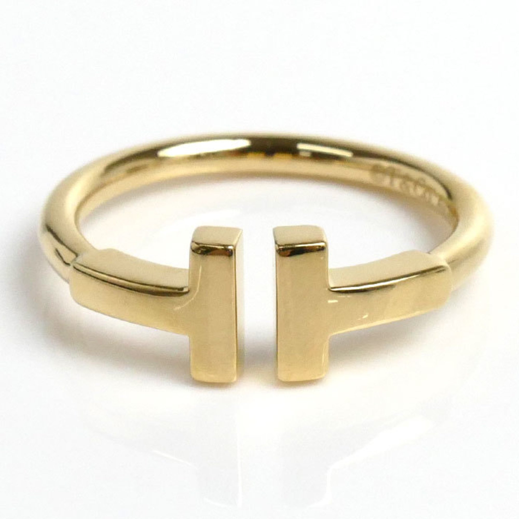 TIFFANY&Co. Tiffany K18YG Yellow Gold T-Wire Ring, Size 6.5, 2.8g, Women's