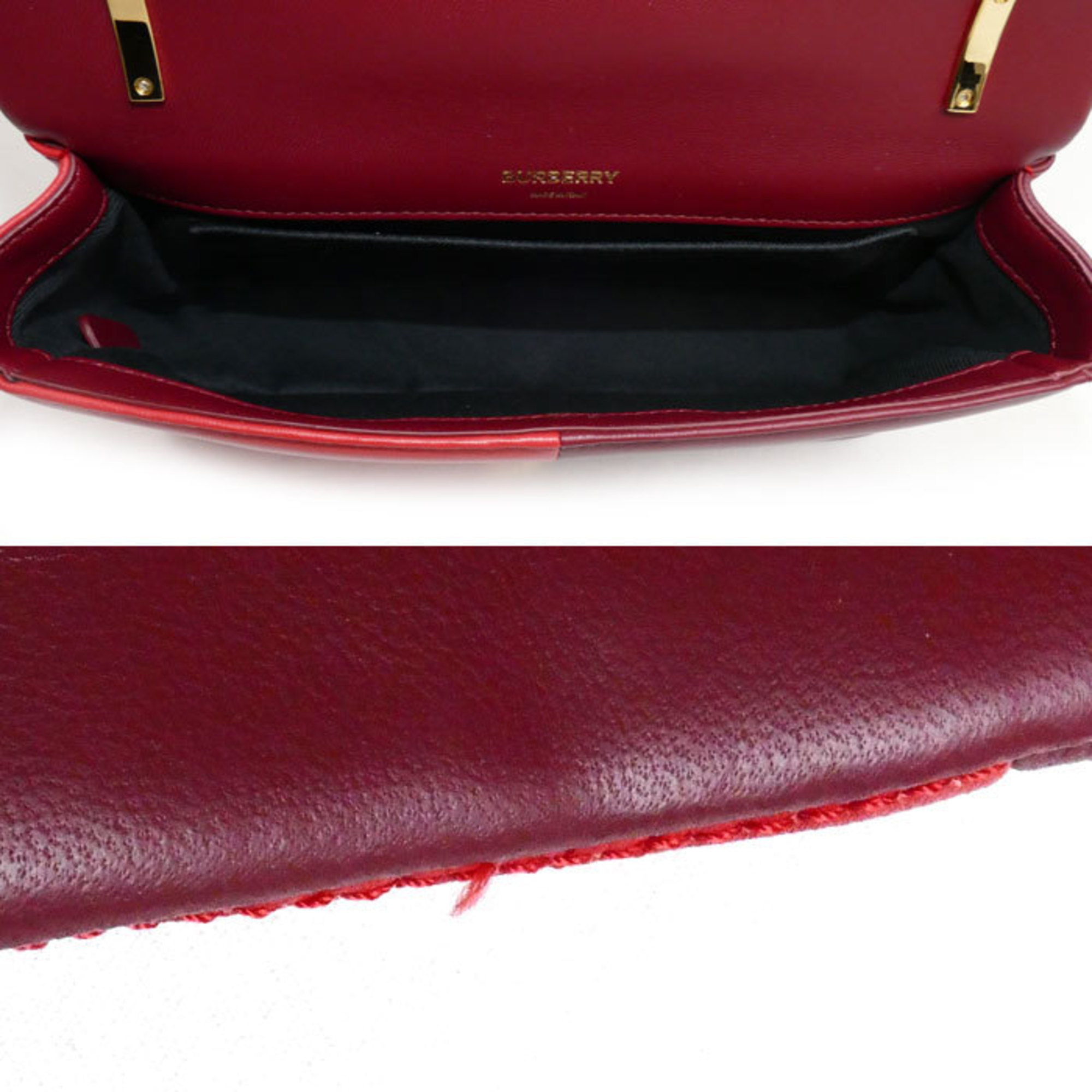 BURBERRY Small Lola Shoulder Bag Wine Red 8024217 Women's