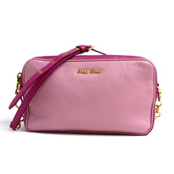 Miu Miu MIUMIU Madras Bicolor Shoulder Bag Pink RT0539 Women's