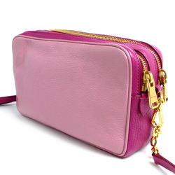 Miu Miu MIUMIU Madras Bicolor Shoulder Bag Pink RT0539 Women's