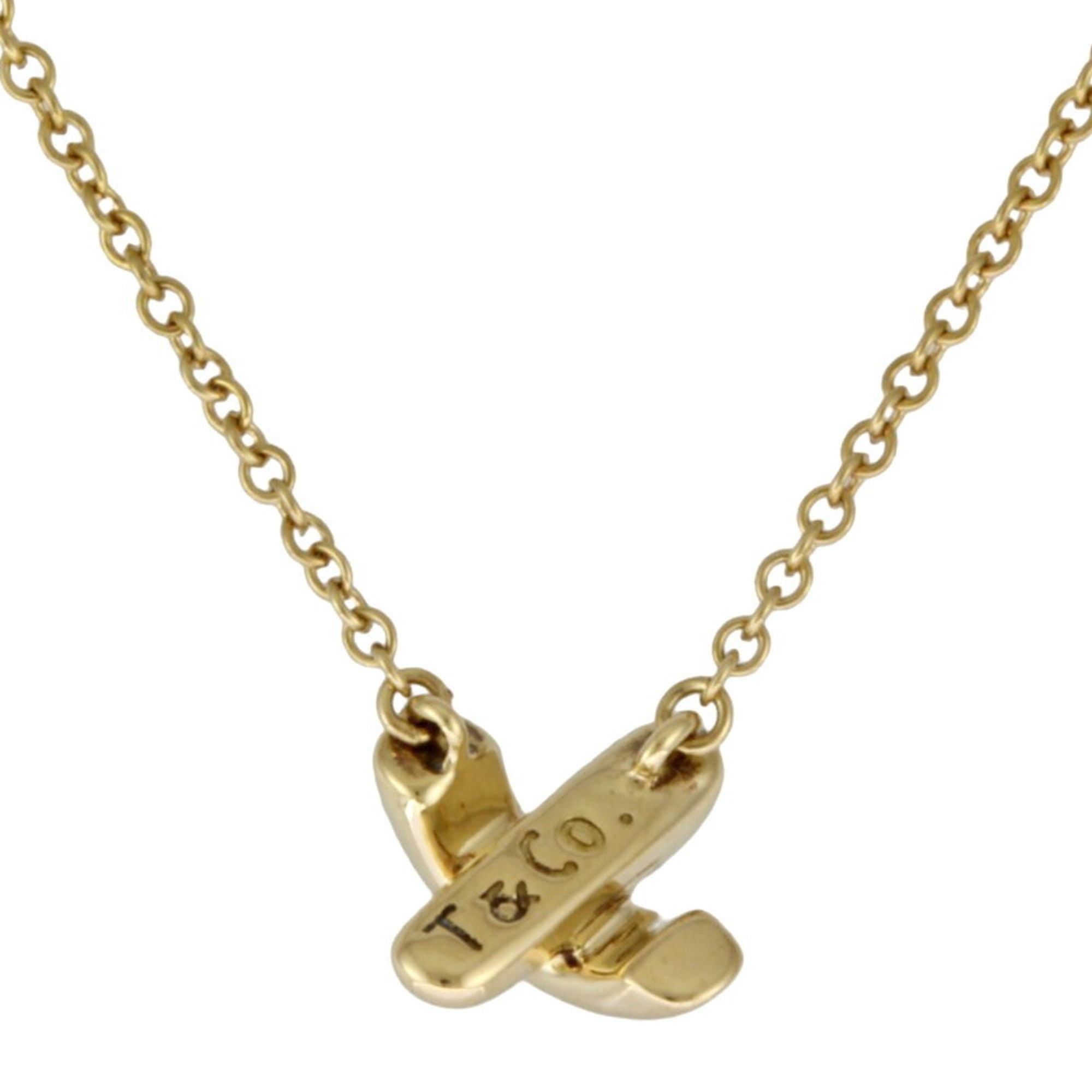 Tiffany Cross Stitch Necklace 18K Gold Women's TIFFANY&Co.