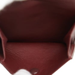 Cartier Must Line Bi-fold Wallet Wine Red Bordeaux Leather Women's CARTIER