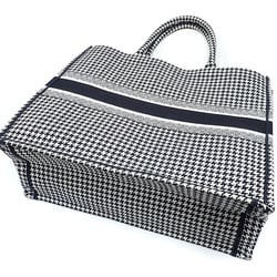 Christian Dior Tote Bag Book Large Women's Black White Canvas M1286ZRPI_M081 Houndstooth Macro Embroidery