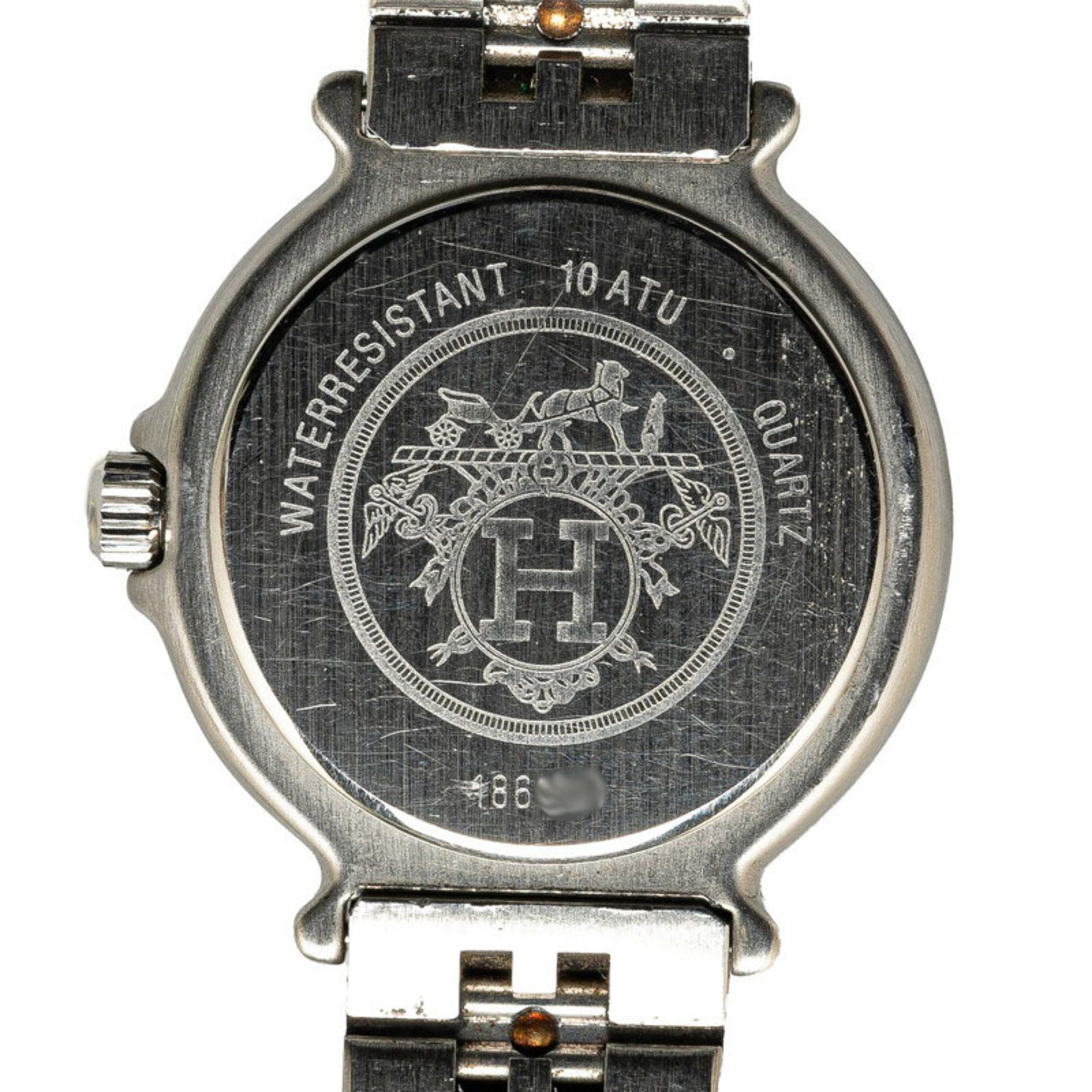 Hermes Captain Nemo Watch Quartz Ivory Dial Stainless Steel Women's HERMES