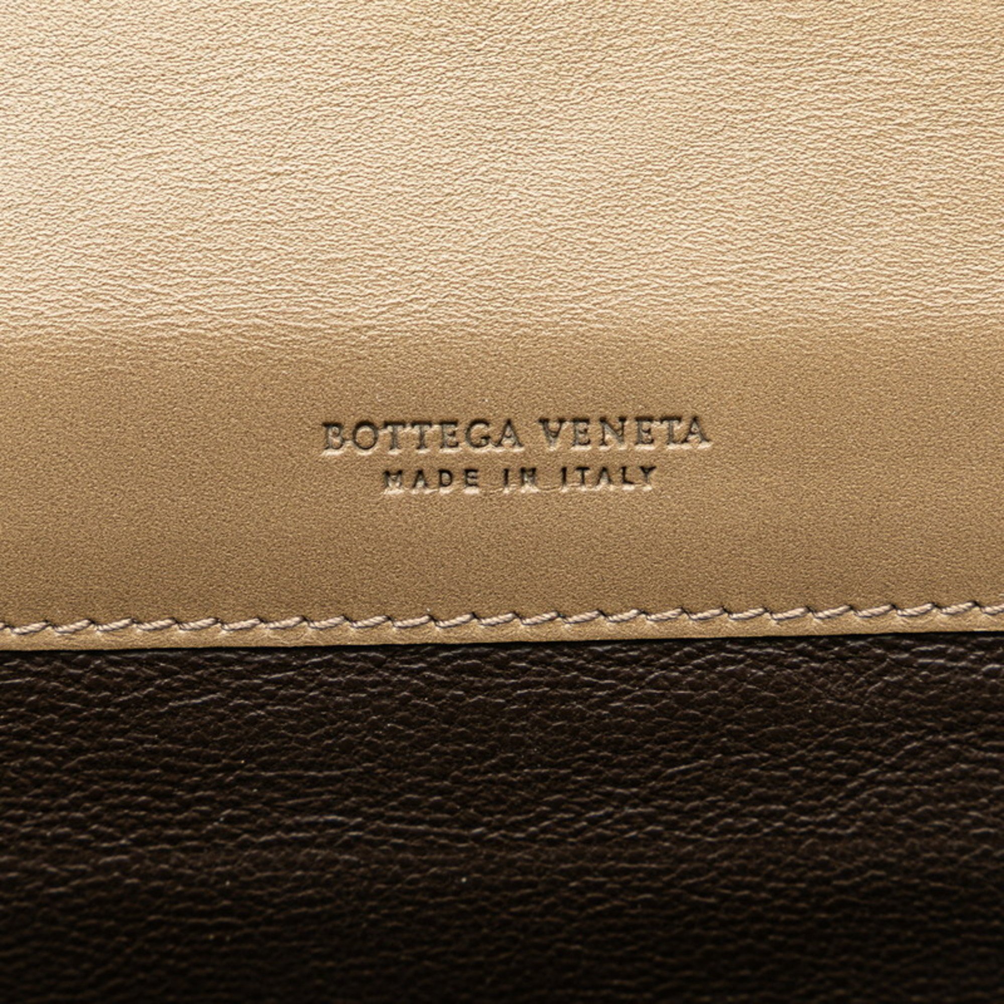 Bottega Veneta Intrecciato Long Wallet Brown Leather Women's BOTTEGAVENETA