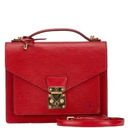 Louis Vuitton Epi Monceau Handbag Shoulder Bag M52127 Castilian Red Leather Women's LOUIS VUITTON